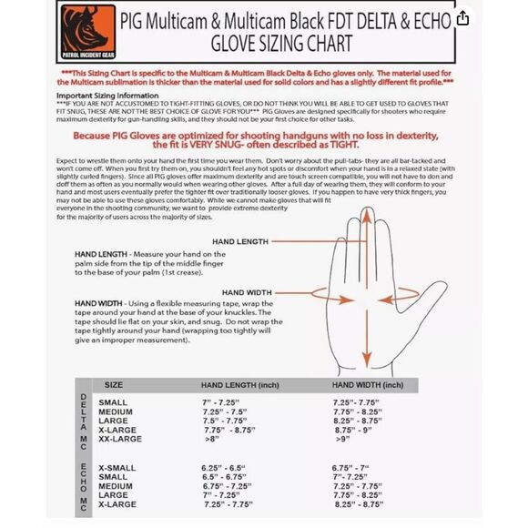 PIG (Patrol Incident Gear) FDT Delta Utility Gloves - Black X-Large - Picture 6 of 6